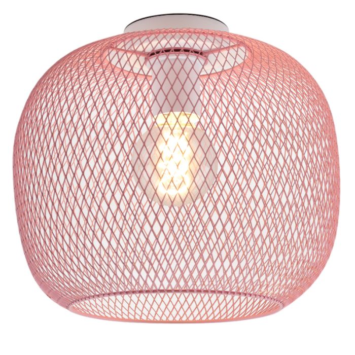 Lámpara de techo rosa industrial, Emado