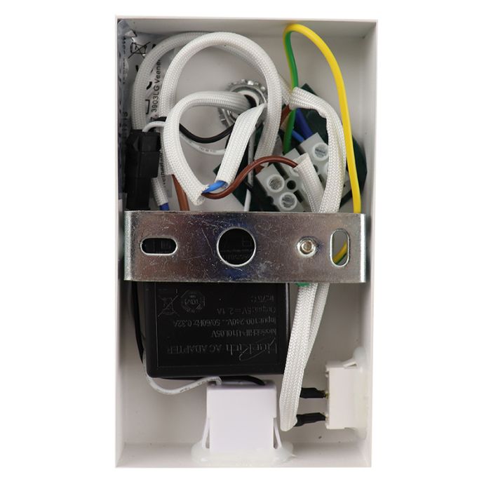 Foco de pared blanco moderno, Nadi, con interruptor
