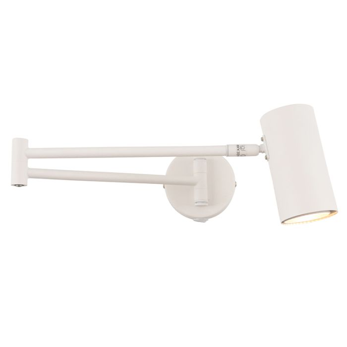 Foco de pared blanco moderno, Elena, con interruptor