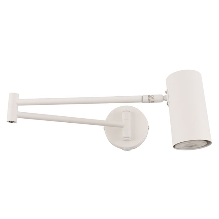 Foco de pared blanco moderno, Elena, con interruptor
