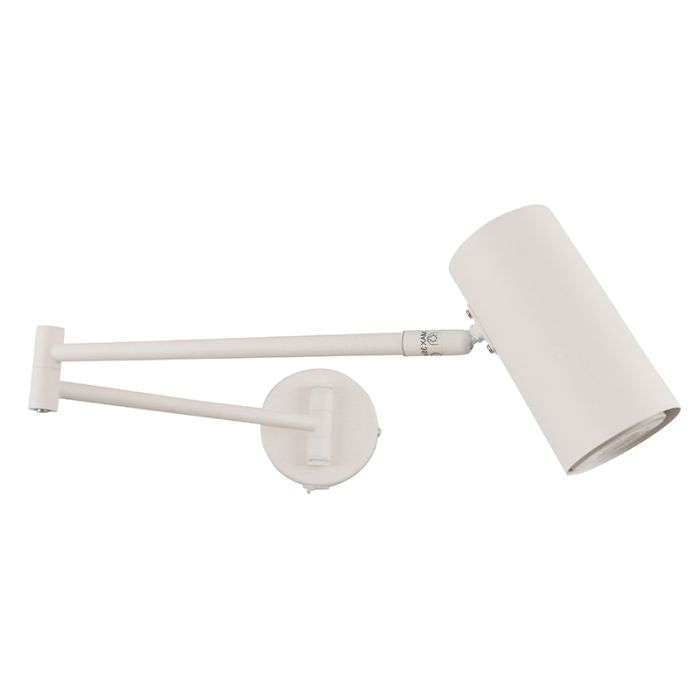 Foco de pared blanco moderno, Elena, con interruptor
