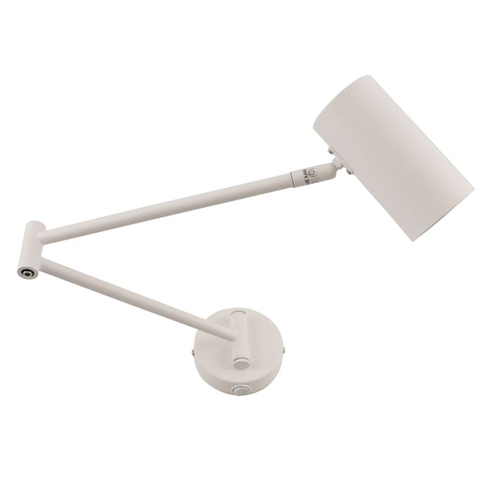 Foco de pared blanco moderno, Elena, con interruptor