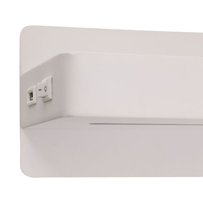 Aplique blanco moderno, Gregor, 10W, 3000K LED, con interruptor