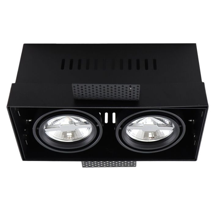 Foco empotrable trimless negro moderno, Joost