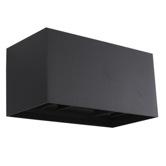 Aplique up down negro moderno, Dion, IP65
