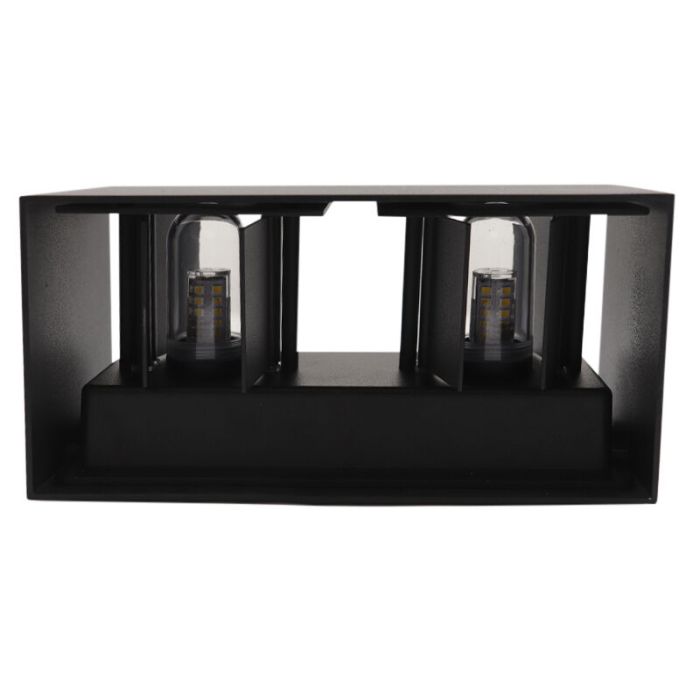 Aplique up down negro moderno, Dion, IP65