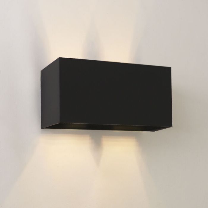 Aplique up down negro moderno, Dion, IP65