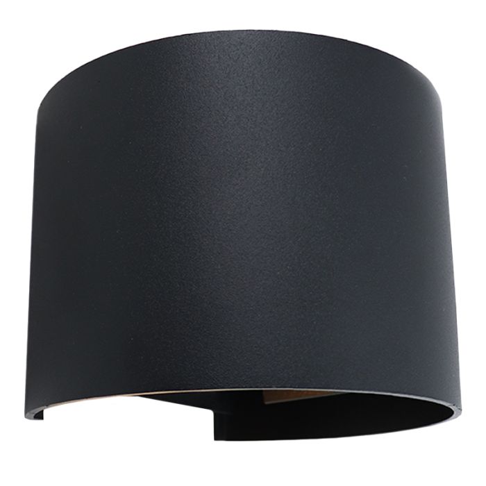 Aplique de pared inteligente negro moderno, Dion, 6W, RGBW LED, IP65