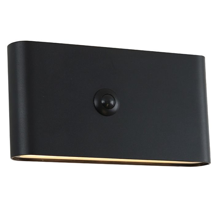 Aplique de pared recargable negro moderno, Rodigo, 1W, 3000K LED, IP44