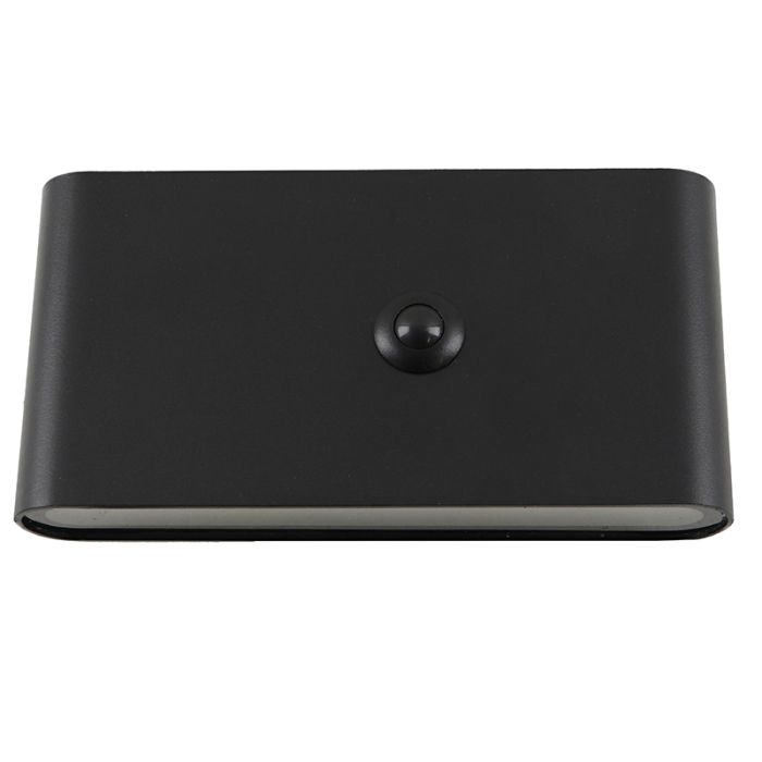 Aplique de pared recargable negro moderno, Rodigo, 1W, 3000K LED, IP44
