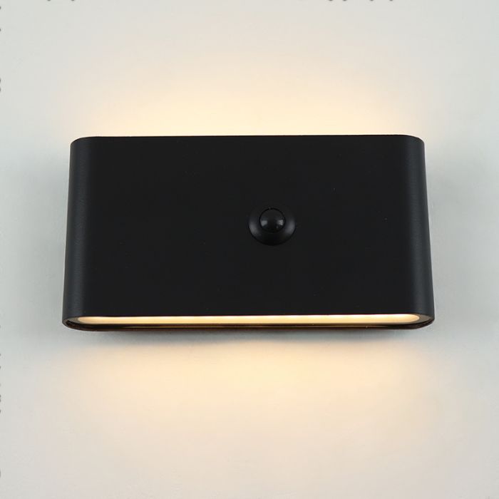 Aplique de pared recargable negro moderno, Rodigo, 1W, 3000K LED, IP44