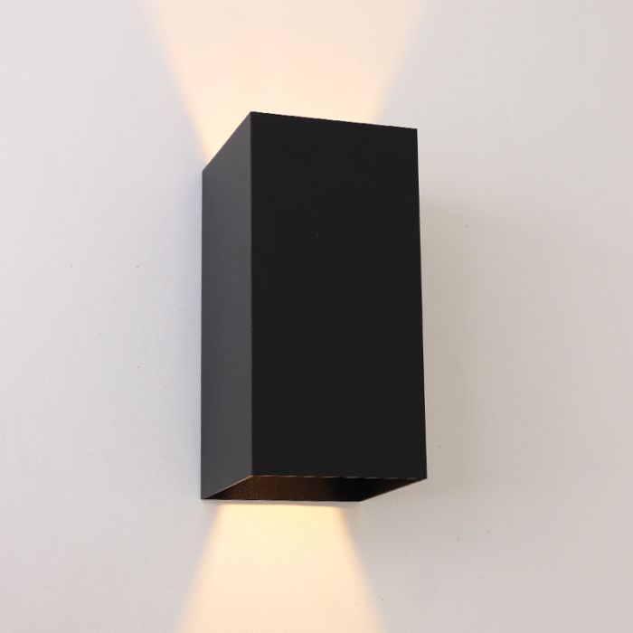 Aplique up down negro moderno, Dion, IP65