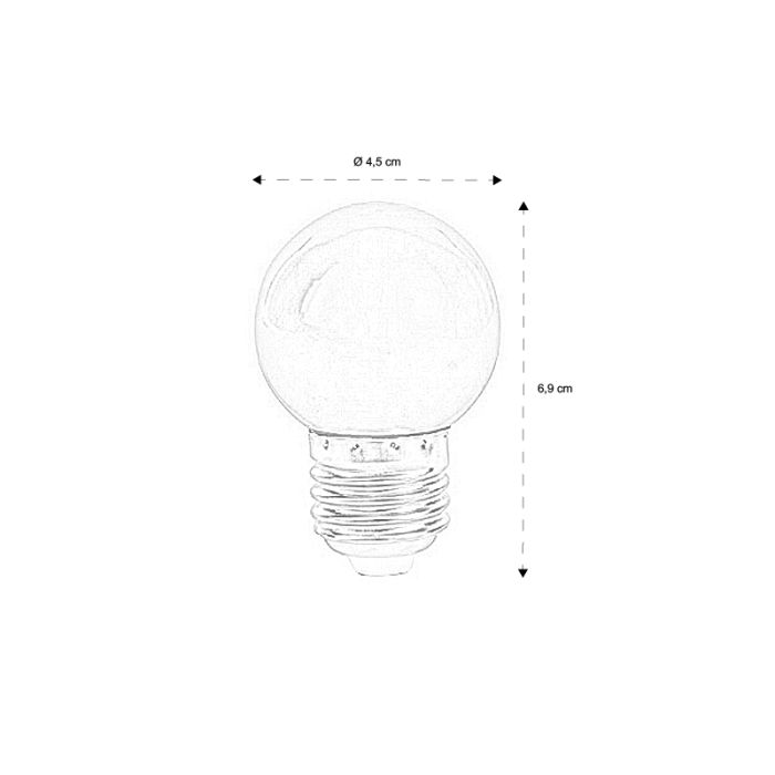Bombilla LED amarilla - 1W
