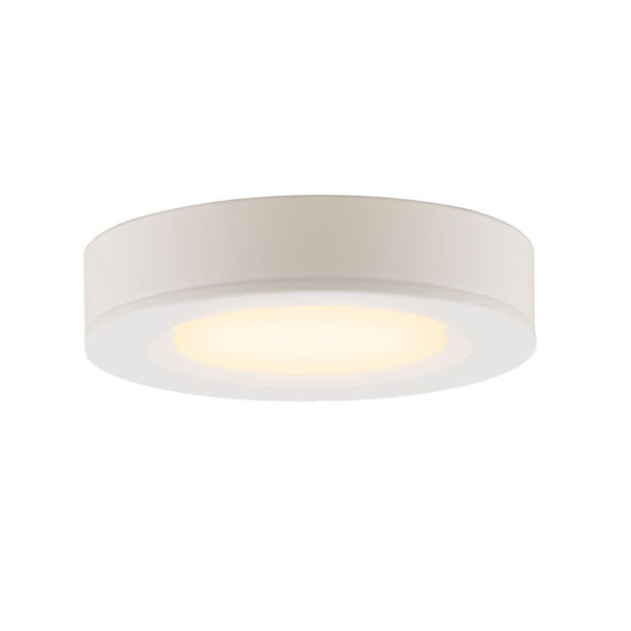 Lámpara redonda para armario de cocina, blanco