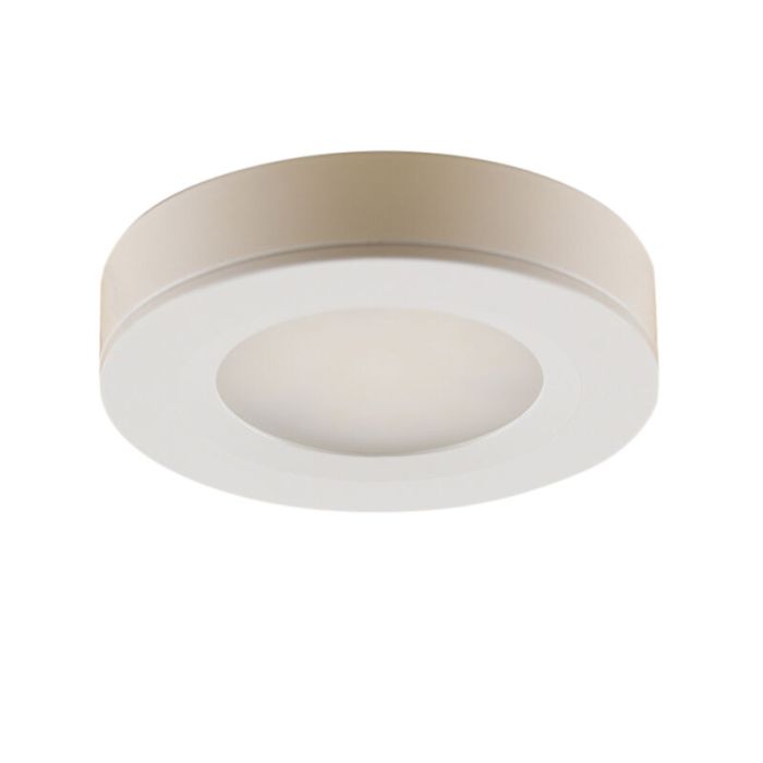 Lámpara redonda para armario de cocina, blanco