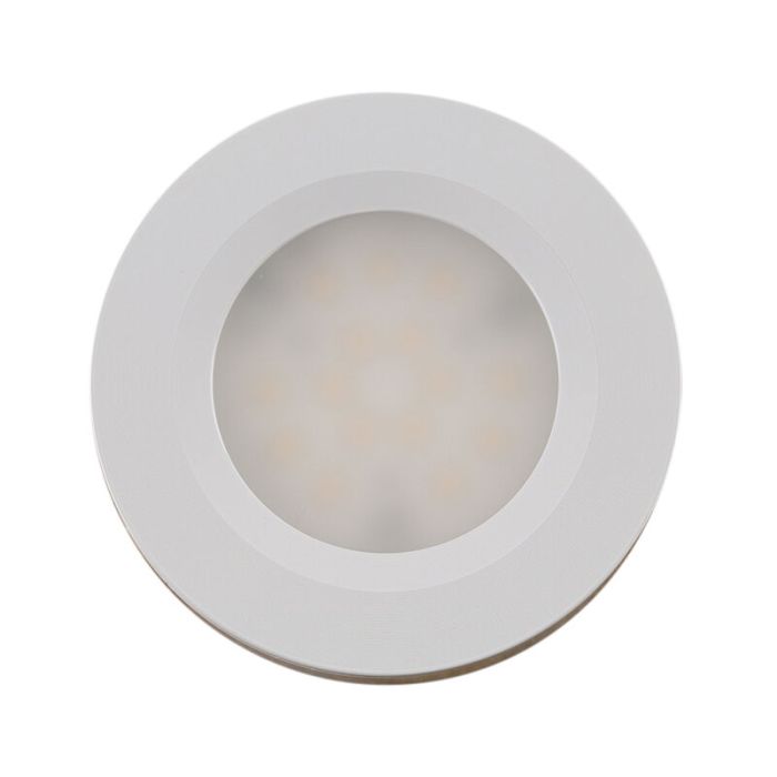 Lámpara redonda para armario de cocina, blanco