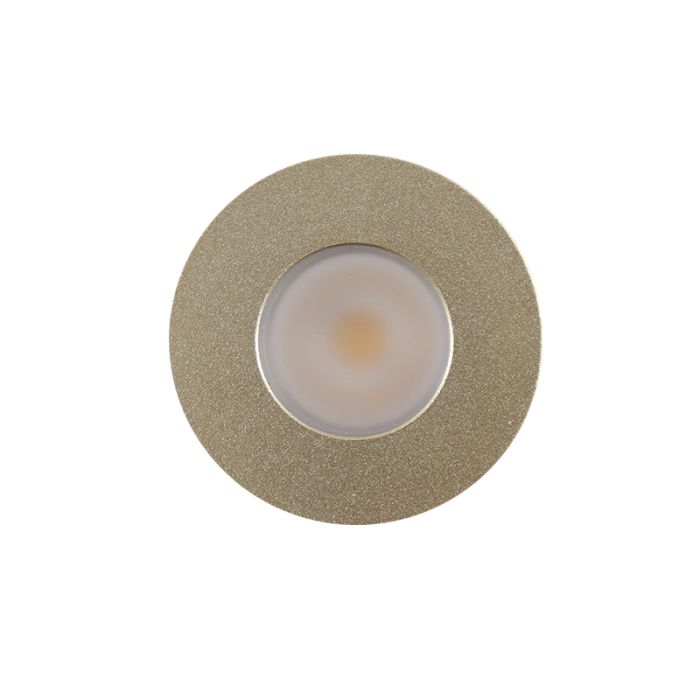 Foco empotrable para porche de color latón Dico, IP65, regulable