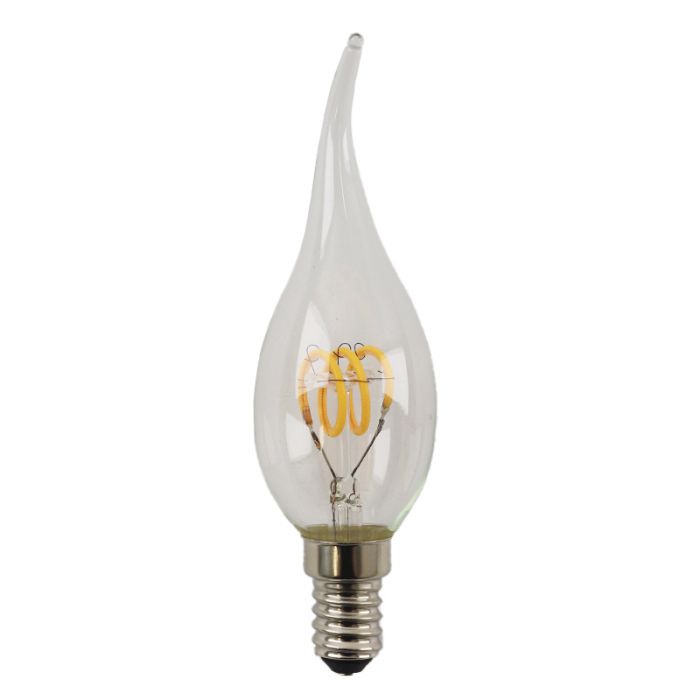 Olucia bombilla vela LED E14 regulable Tuelo, 2W, 2700K