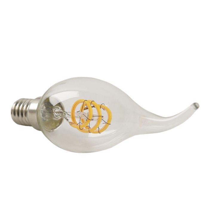 Olucia bombilla vela LED E14 regulable Tuelo, 2W, 2700K