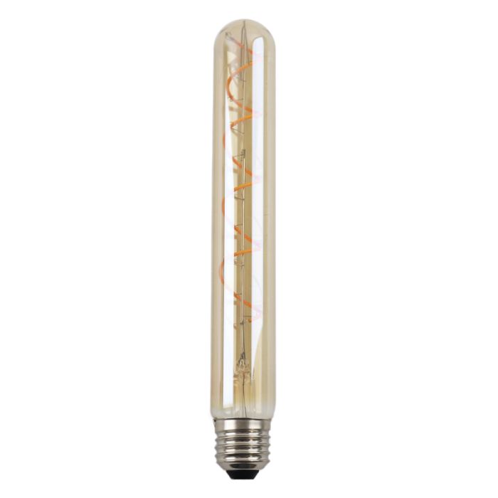 Olucia bombilla LED tubo E27 regulable Damien, ámbar, 4W, 2200K