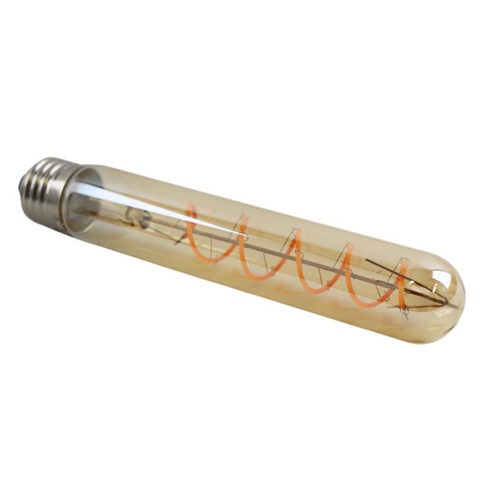 Olucia bombilla LED tubo E27 regulable Damien, ámbar, 4W, 2200K