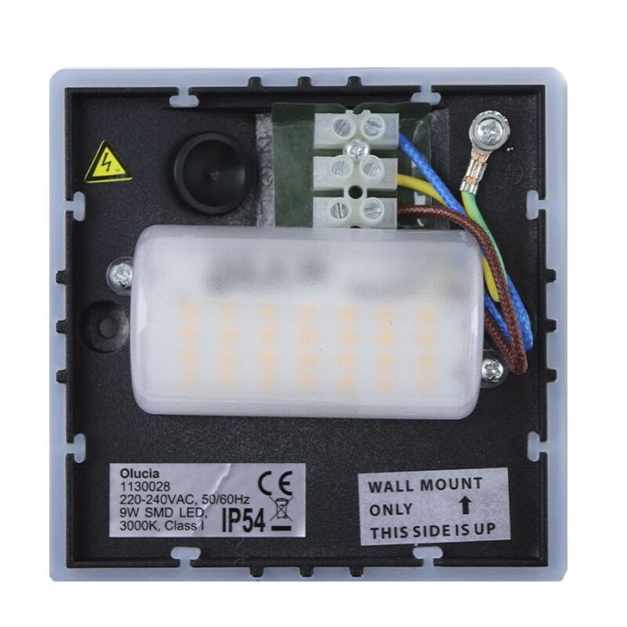 Lámpara exterior negra moderna, Lenny, 9W, 3000K LED, IP54