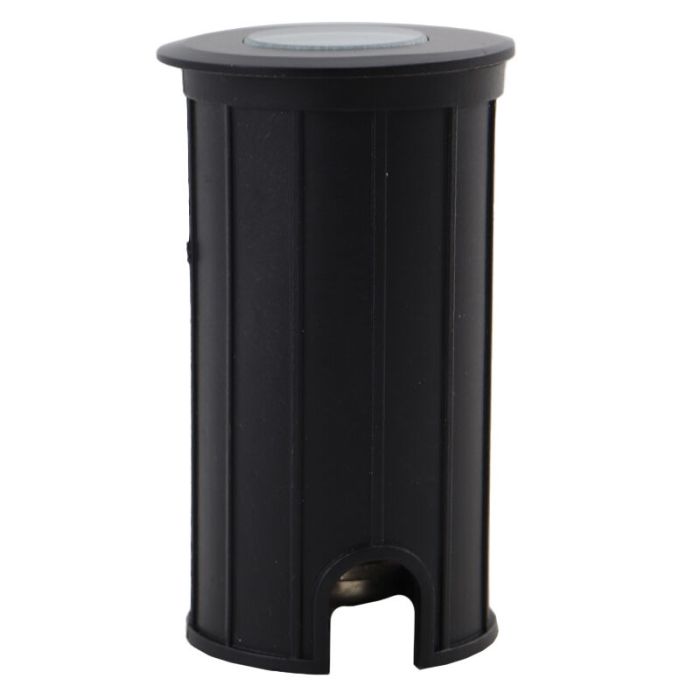 Foco suelo exterior negro de aluminio, Catamarca, 12V, 3W, 3000K LED, IP68