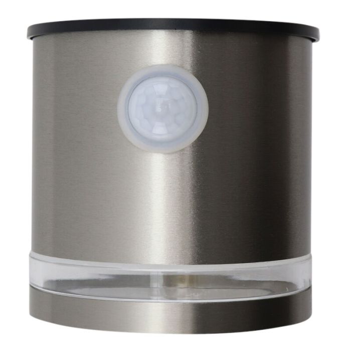 Aplique solar exterior cromado moderno, Tommy, 1W, 2700K LED, IP54