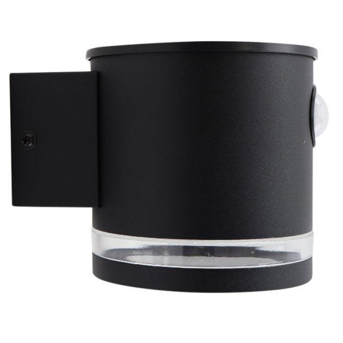 Aplique solar exterior negro moderno, Tommy, 1W, 2700K LED, IP54