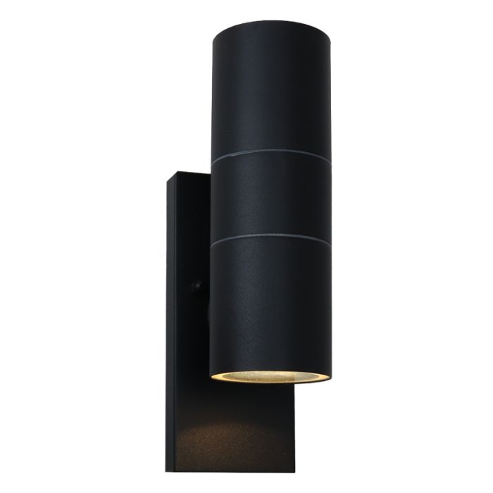 Aplique exterior con sensor crepuscular negro moderno, Pedro, IP44