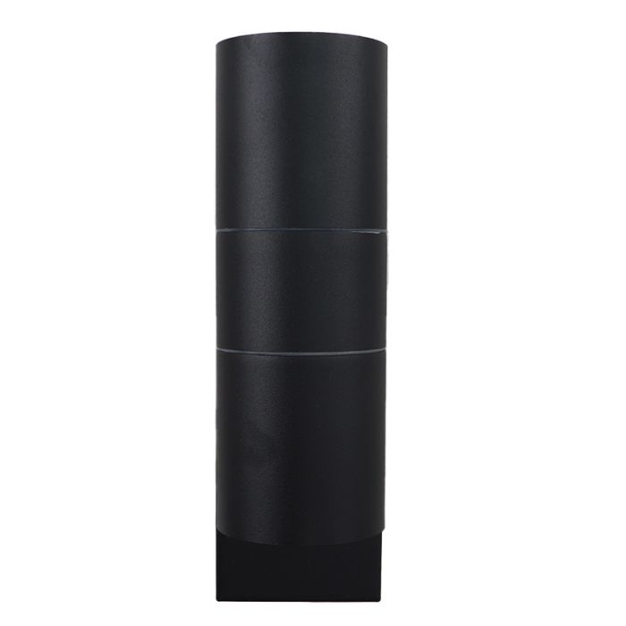 Aplique exterior con sensor crepuscular negro moderno, Pedro, IP44