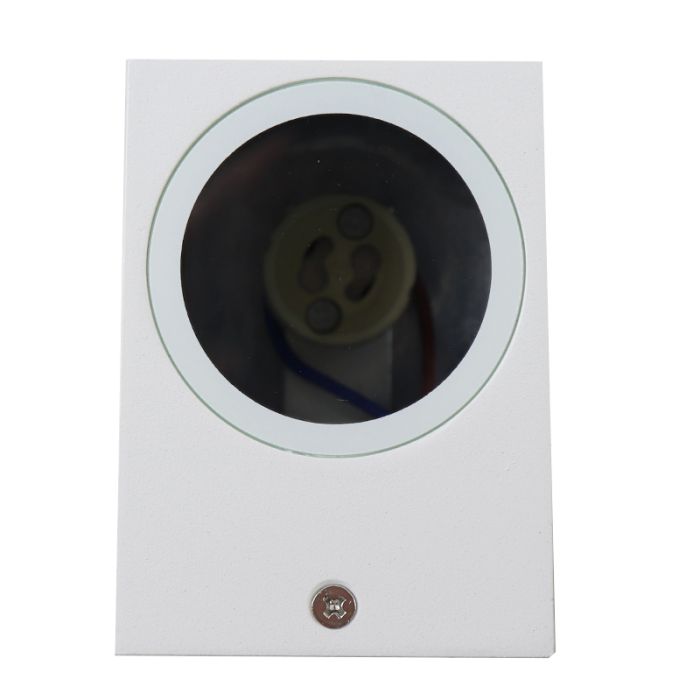 Lámpara exterior blanca de aluminio, Corella, IP44