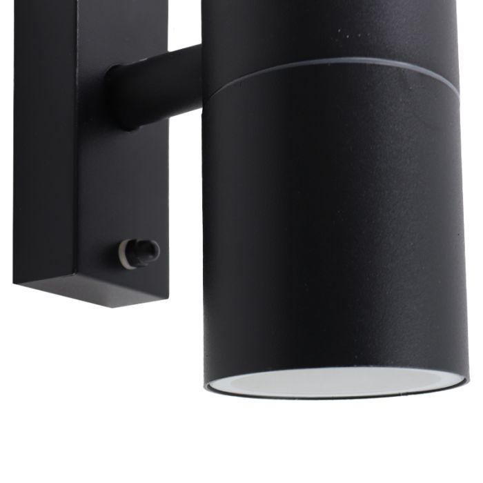 Lámpara exterior negro moderno, Pedro, IP44