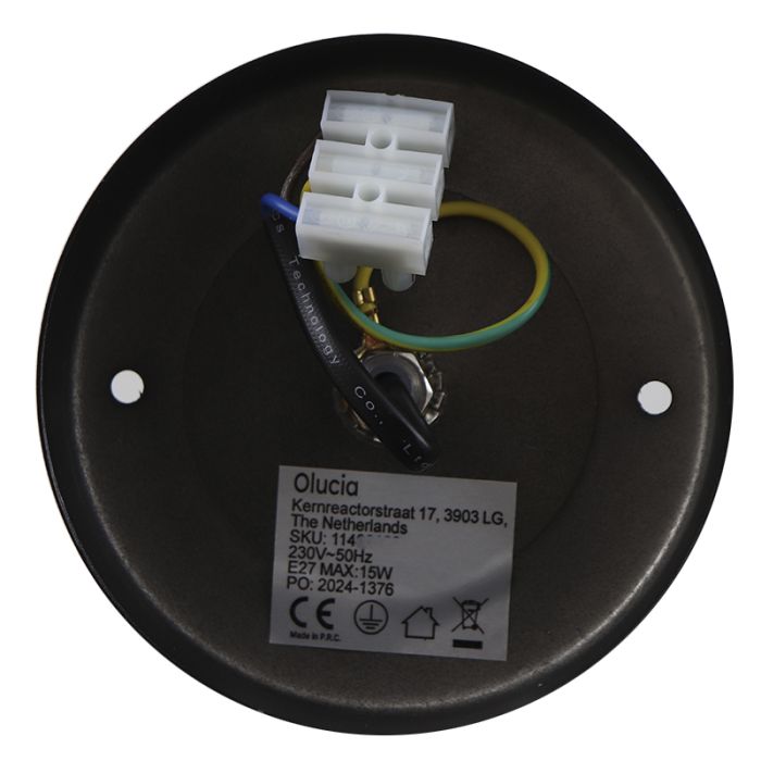 Lámpara exterior negra de acero inoxidable, Felice, IP44