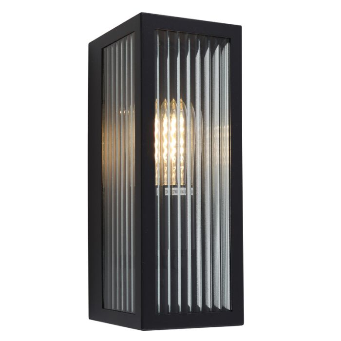 Lámpara exterior negra moderna, Senne, IP44