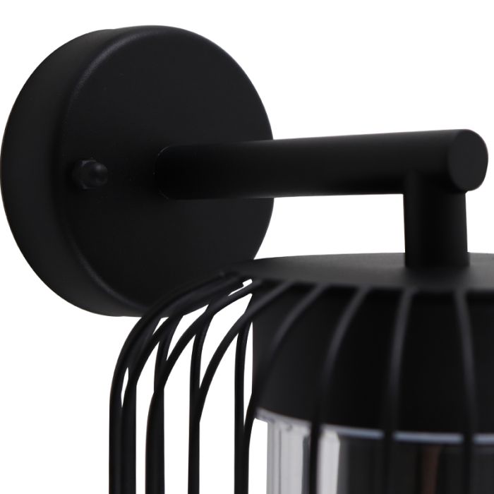 Lámpara exterior negra moderna, Enya, IP44