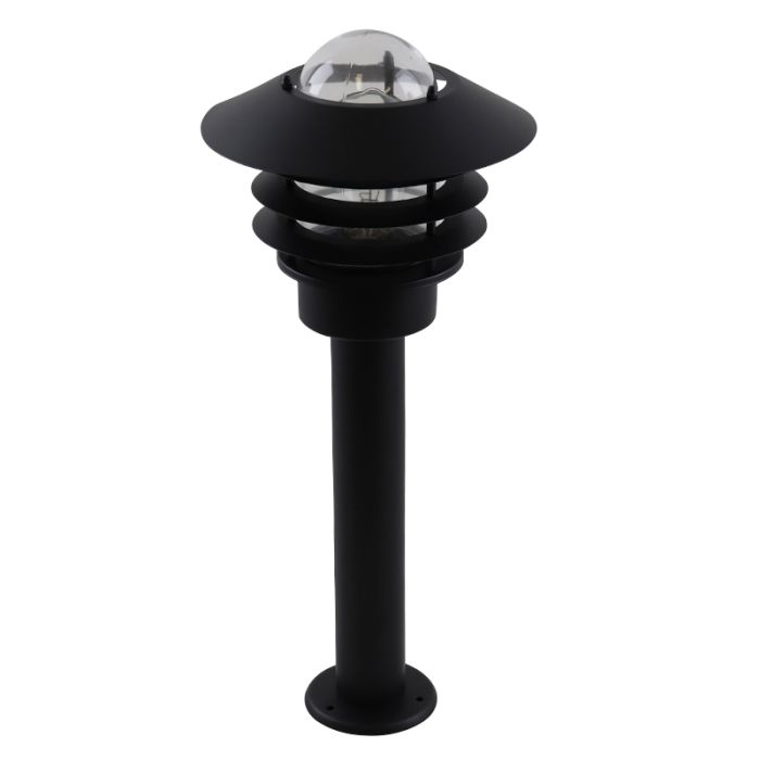 Lámpara exterior negra de acero inoxidable, Felice, IP44