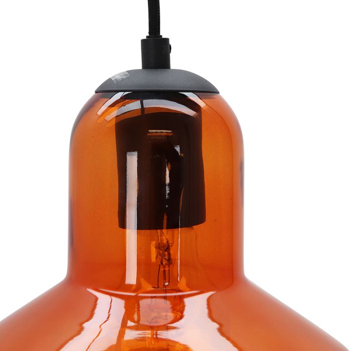 Lámpara colgante naranja diseño, Sabina