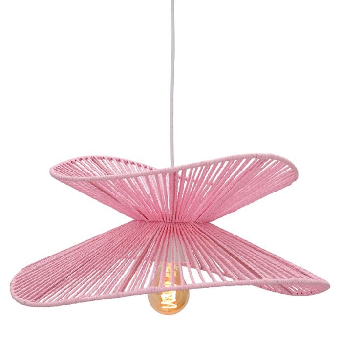 Lámpara colgante de papel rosa, Rosalie