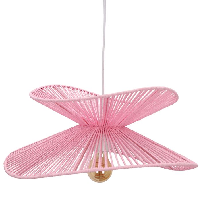 Lámpara colgante de papel rosa, Rosalie
