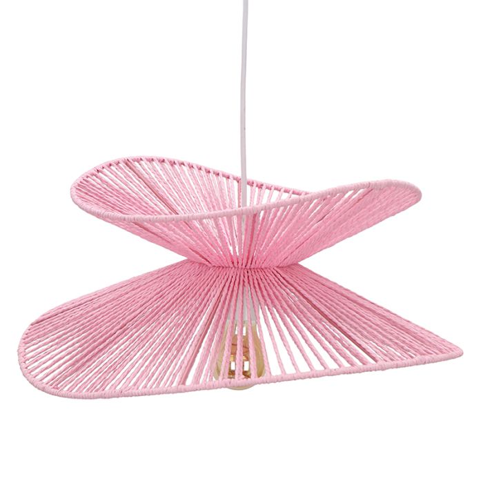 Lámpara colgante de papel rosa, Rosalie