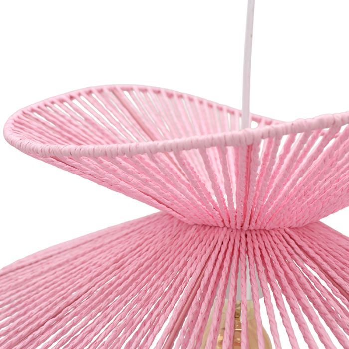 Lámpara colgante de papel rosa, Rosalie