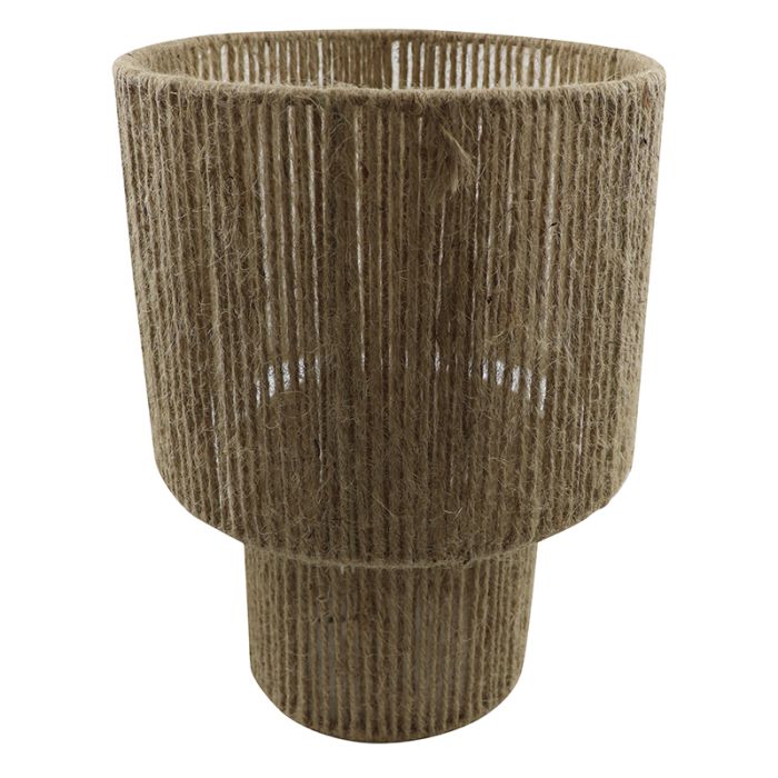 Lámpara de mesa marrón rústica, Sanny, con interruptor