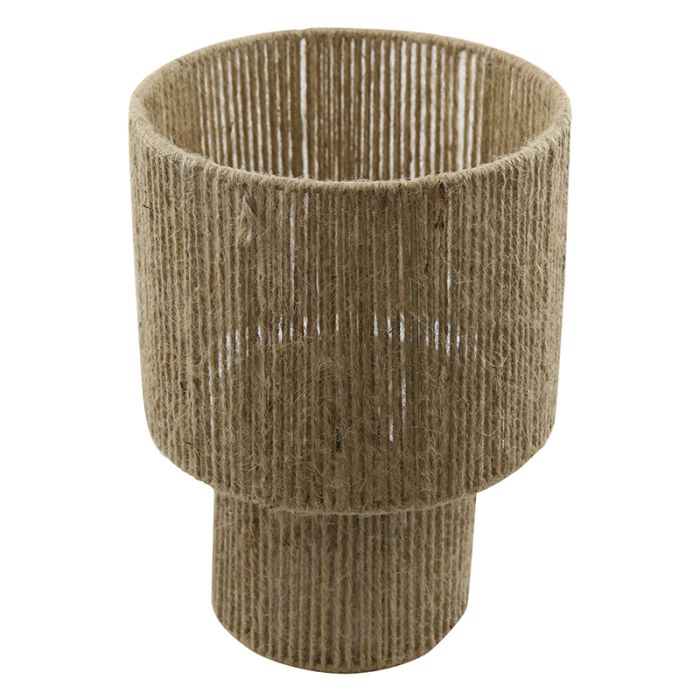 Lámpara de mesa marrón rústica, Sanny, con interruptor