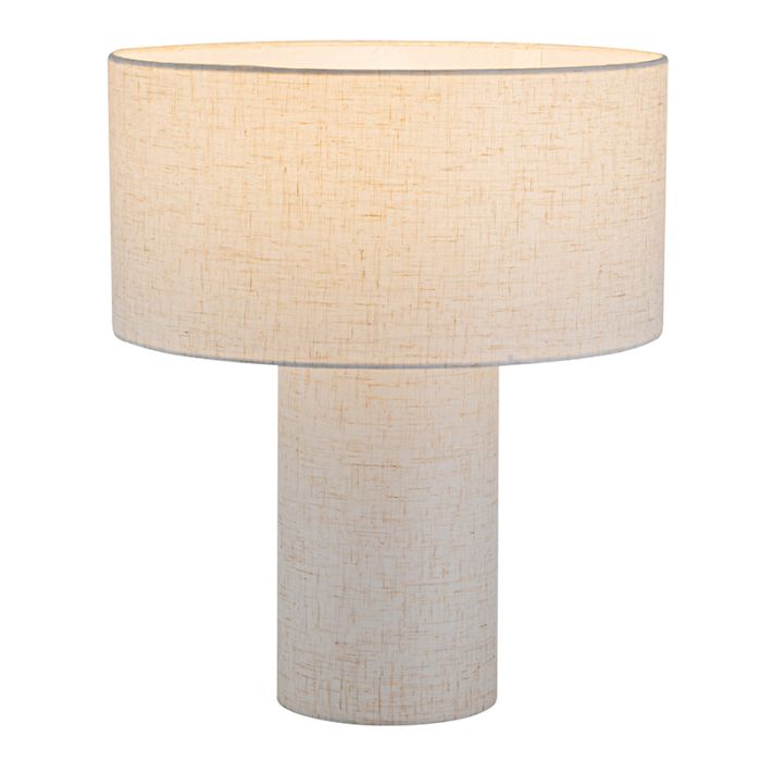 Lámpara de mesa beige moderna, Timmy, con interruptor