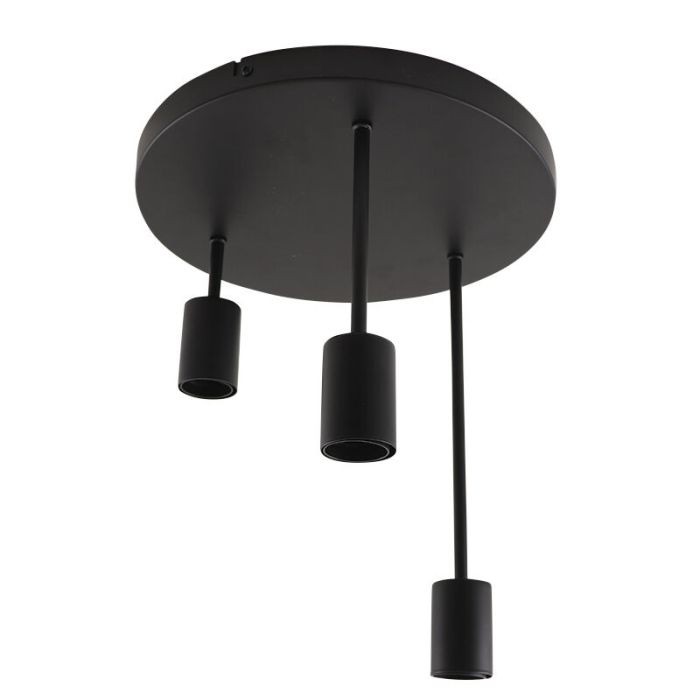 Lámpara de techo negra de aluminio, Swen