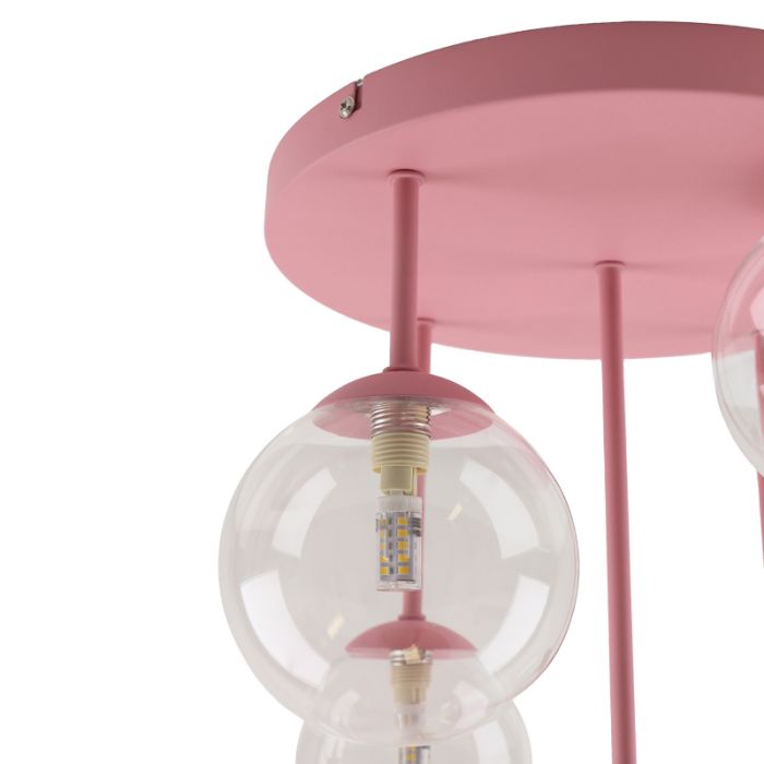 Lámpara de techo rosa diseño, Stacy
