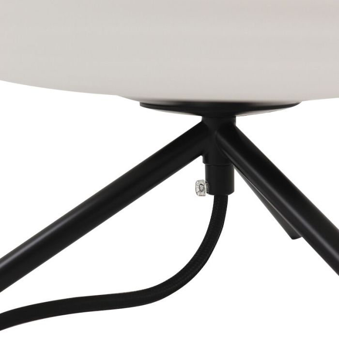 Lámpara de mesa blanca moderna, Davide, con interruptor