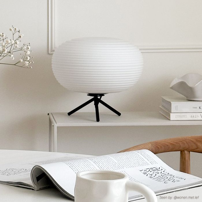 Lámpara de mesa blanca moderna, Davide, con interruptor