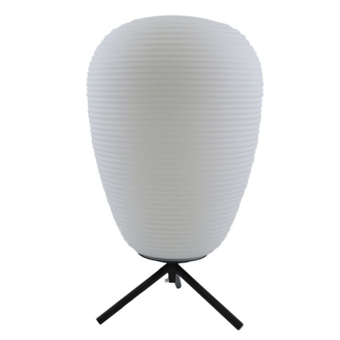 Lámpara de mesa blanca moderna, Davide, con interruptor